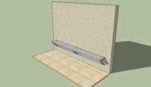 Folding bench bed for a protected space 3